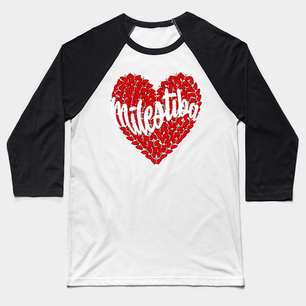 Mīlestība Baseball T-Shirt by Penciligram